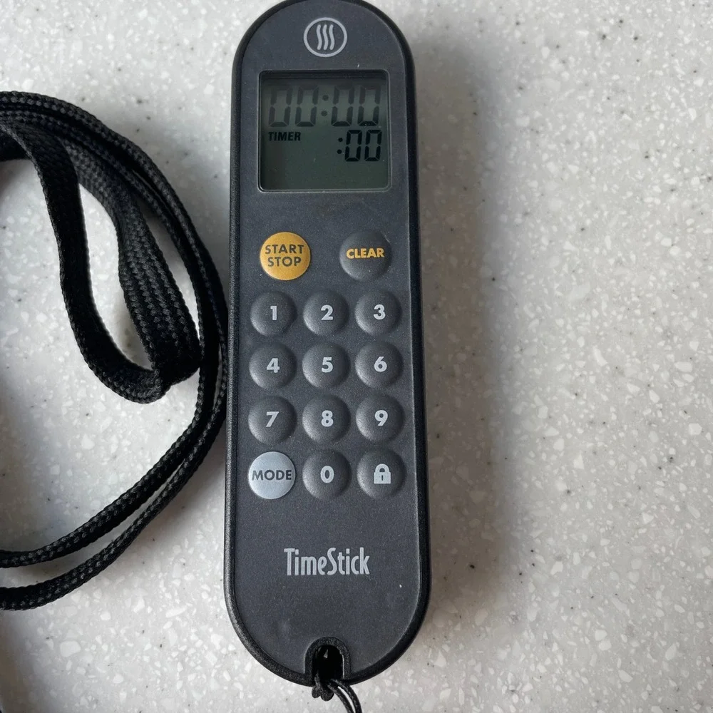 ThermoWorks TimeStick Digital Kitchen Timer Magnetic Lanyard Black TX-4100